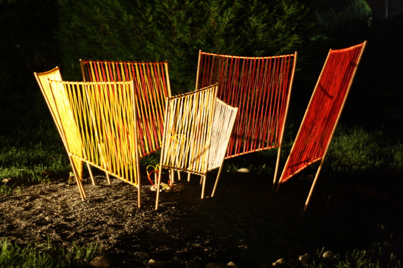 Skulpturengarten Kunstnacht (2010) Farbige Spirale: Carola Weber-Schlak