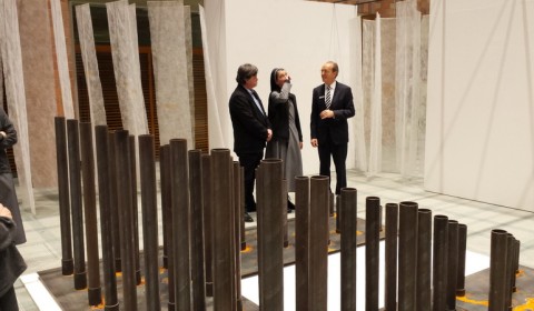 Ausstellungseröffnung mit Sr. M. Pietra Löbl osf (Foto: Carola Weber-Schlak)