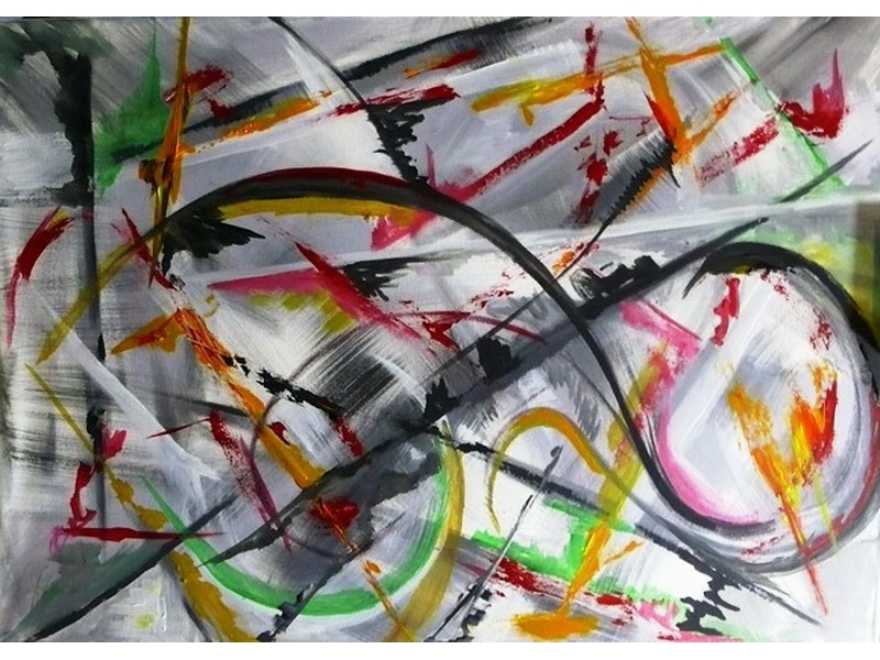 Wolfgang Hirschberger: Bewegung (2016) 70x100, Acryl