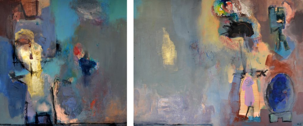 Istvan Kiss: „Vati” (Mischtechnik auf Sperrholz, 60X60, 60X80)