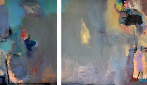 Istvan Kiss: „Vati” (Mischtechnik auf Sperrholz, 60X60, 60X80)