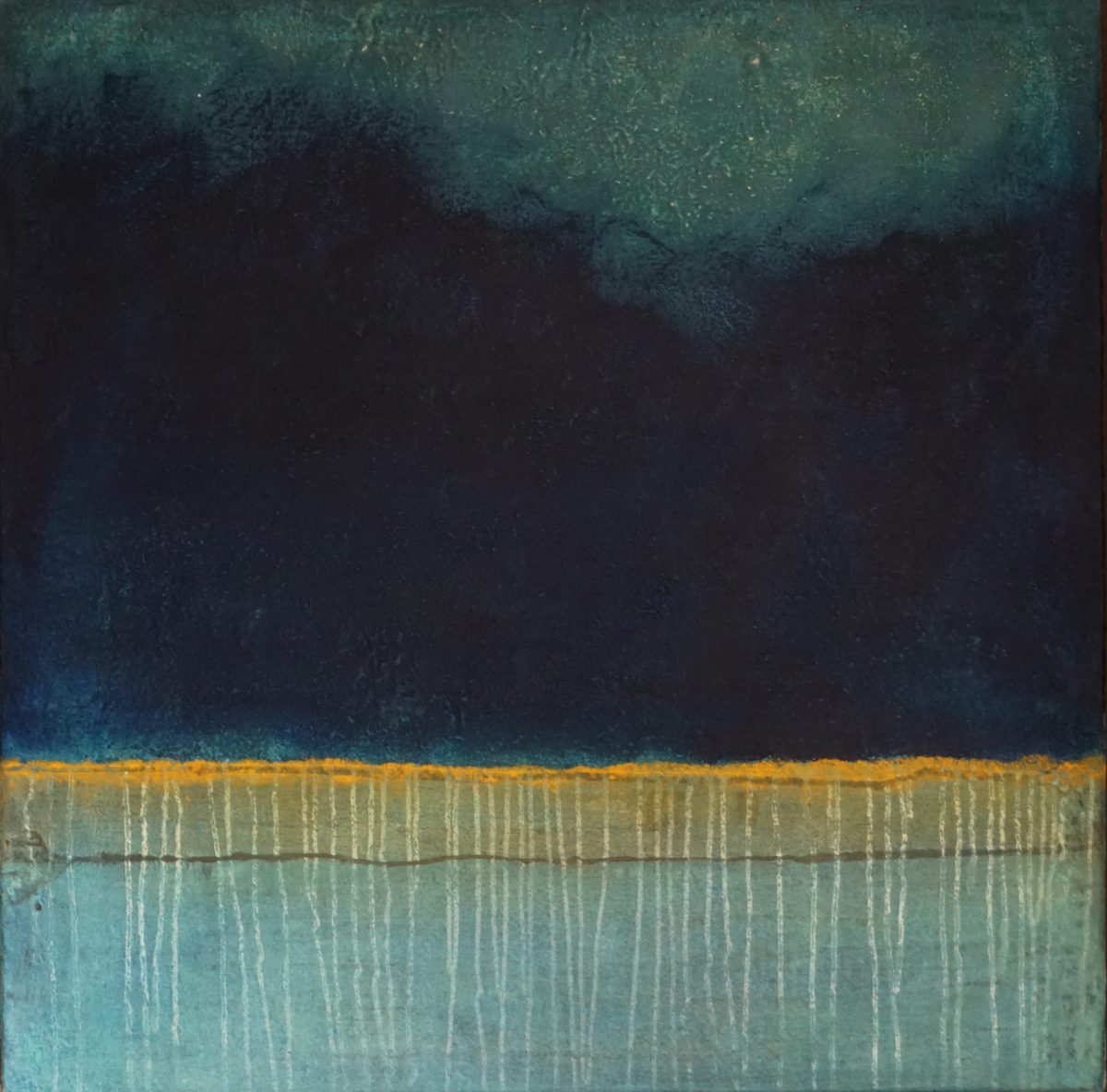 Hanne Unger-Heilmann: o.T. (2020) Gestein u. Pigmente auf Leinwand