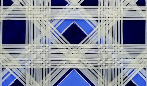 Carola Weber-Schlak: Verflechtung blau 3