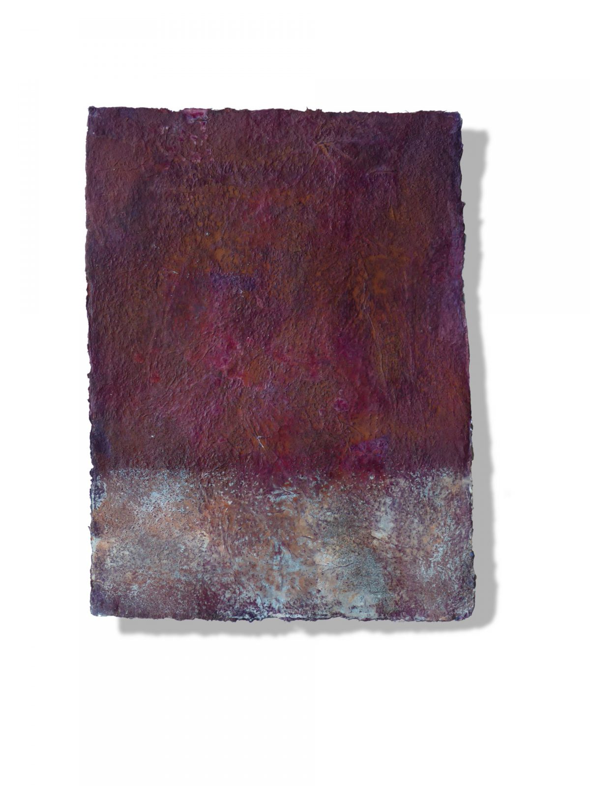 Hanne Unger-Heilmann: o.T. (2018) Papier, Gestein, Pigmente auf Papier