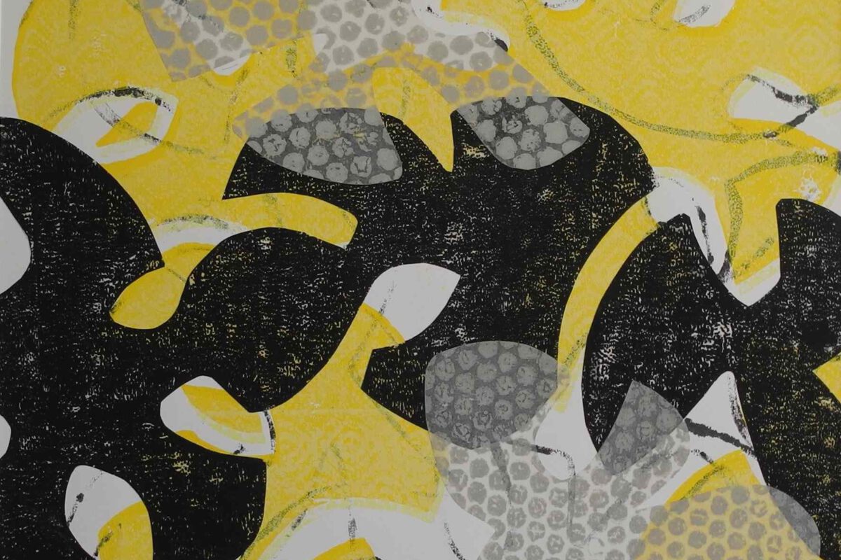 Hannelore Buchner: Druck_Tanz_gelb