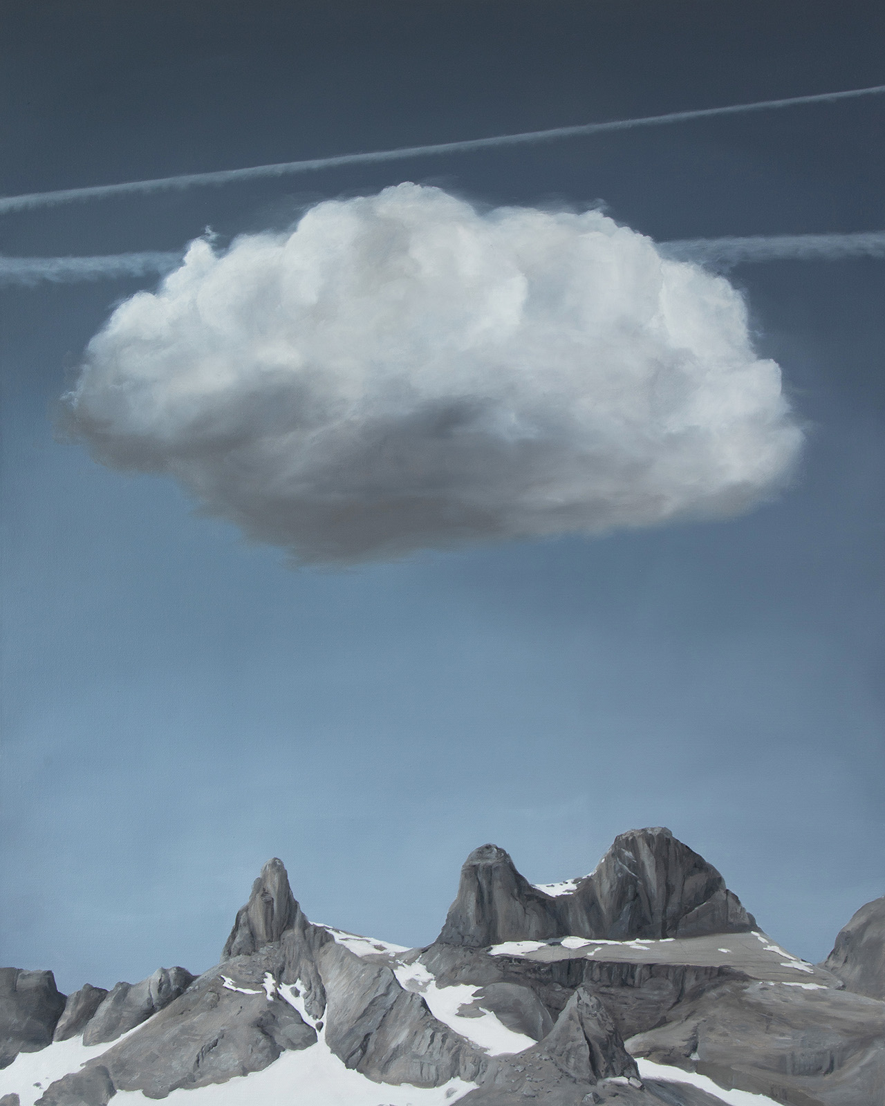 Ulrike Hüppeler: Drei_Tuerme_100x80_Oel-auf-Leinwand